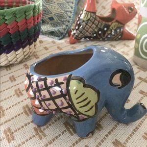COPY - Gift Idea! Talavera Miniature Elephant Mexican Folk Figure/Planter 3x3x2…